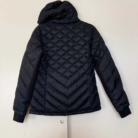 Tommy Hilfiger Wome Navy/black Puffer Jacket Quilted Packable Hooded Full Zip Sm - Picture 10 of 10